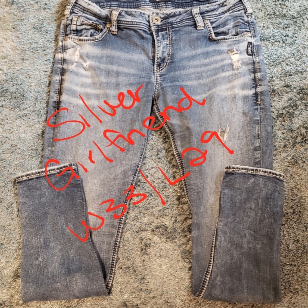 Silver Girlfriend Skinny Ankle Jeans